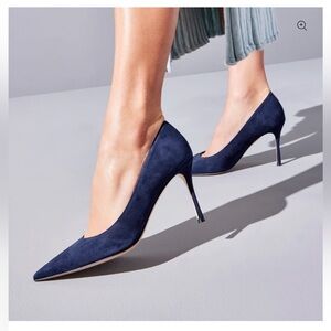 Marion Parke Toscana Classic Pump 85 in Navy Blue Suede, size 40 (9)